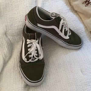 Olive green old skool vans